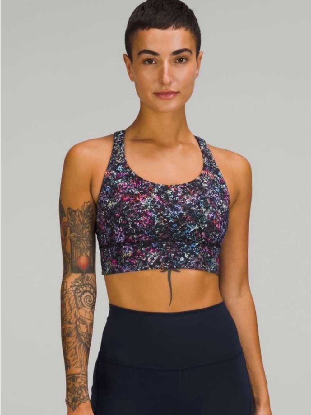 Lululemon Energy Long Line Sports Bra in Floral Spray Multi